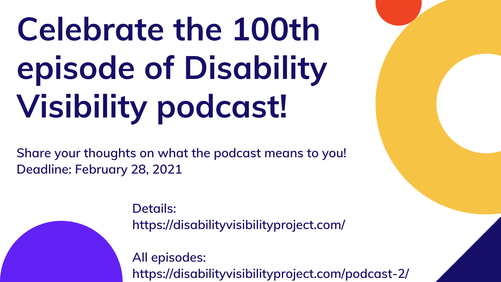 January 2021 Disability Visibility Project